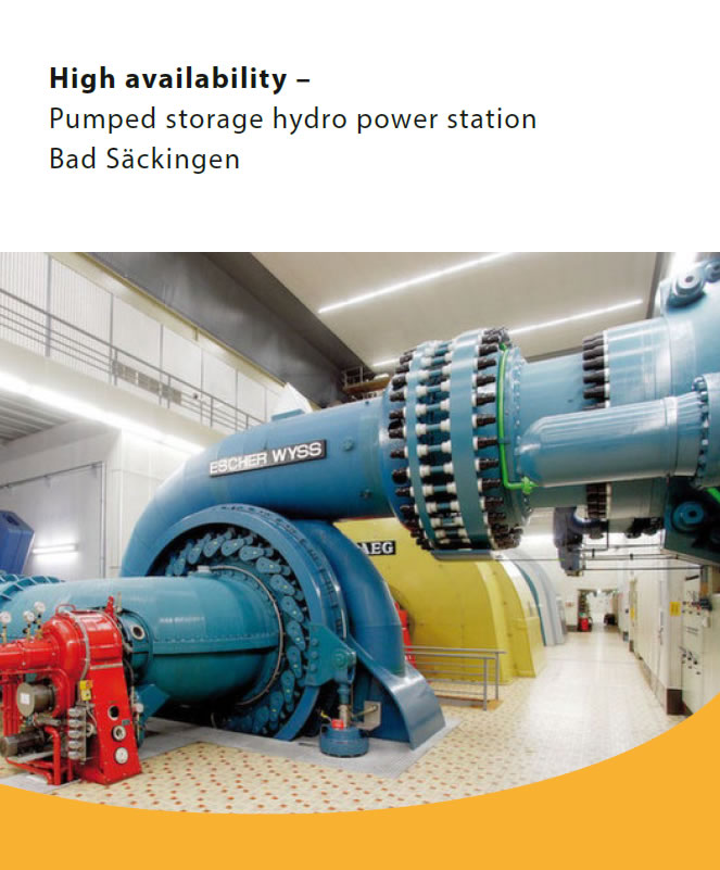 Solutii pentru productie, transport si distributie energie - Siguranta electrica : Centrale electrice si substatii electrice - High availability � Pumped storage hydro power stations
